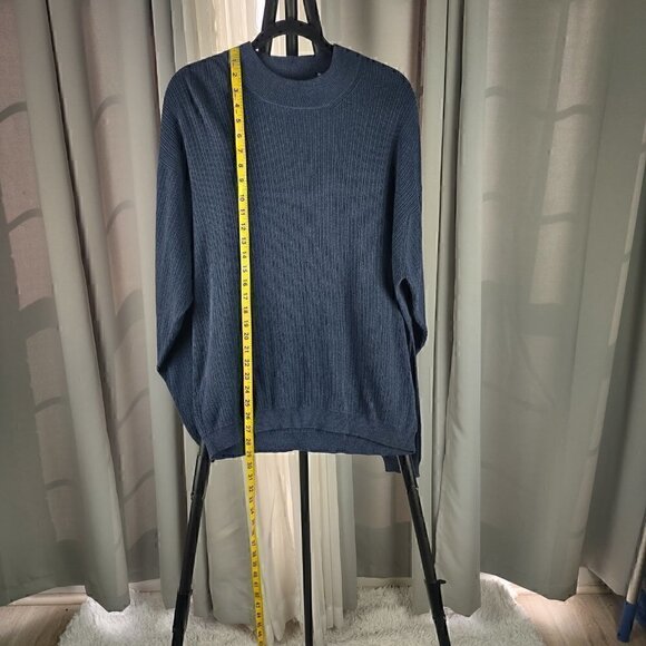 Preswick & Moore Mens Blue Knit 100% Cotton Pullover Sweater Size Medium - Picture 5 of 12